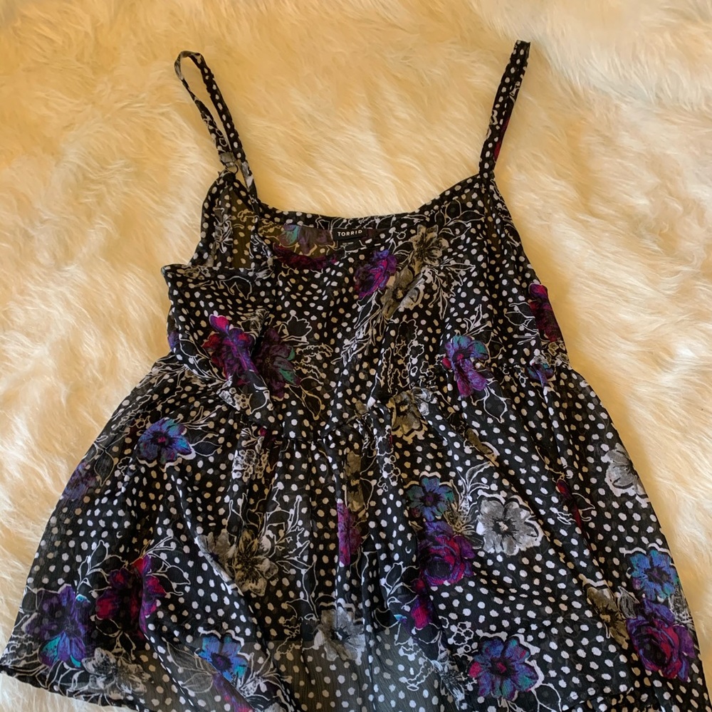 Sheer floral cami